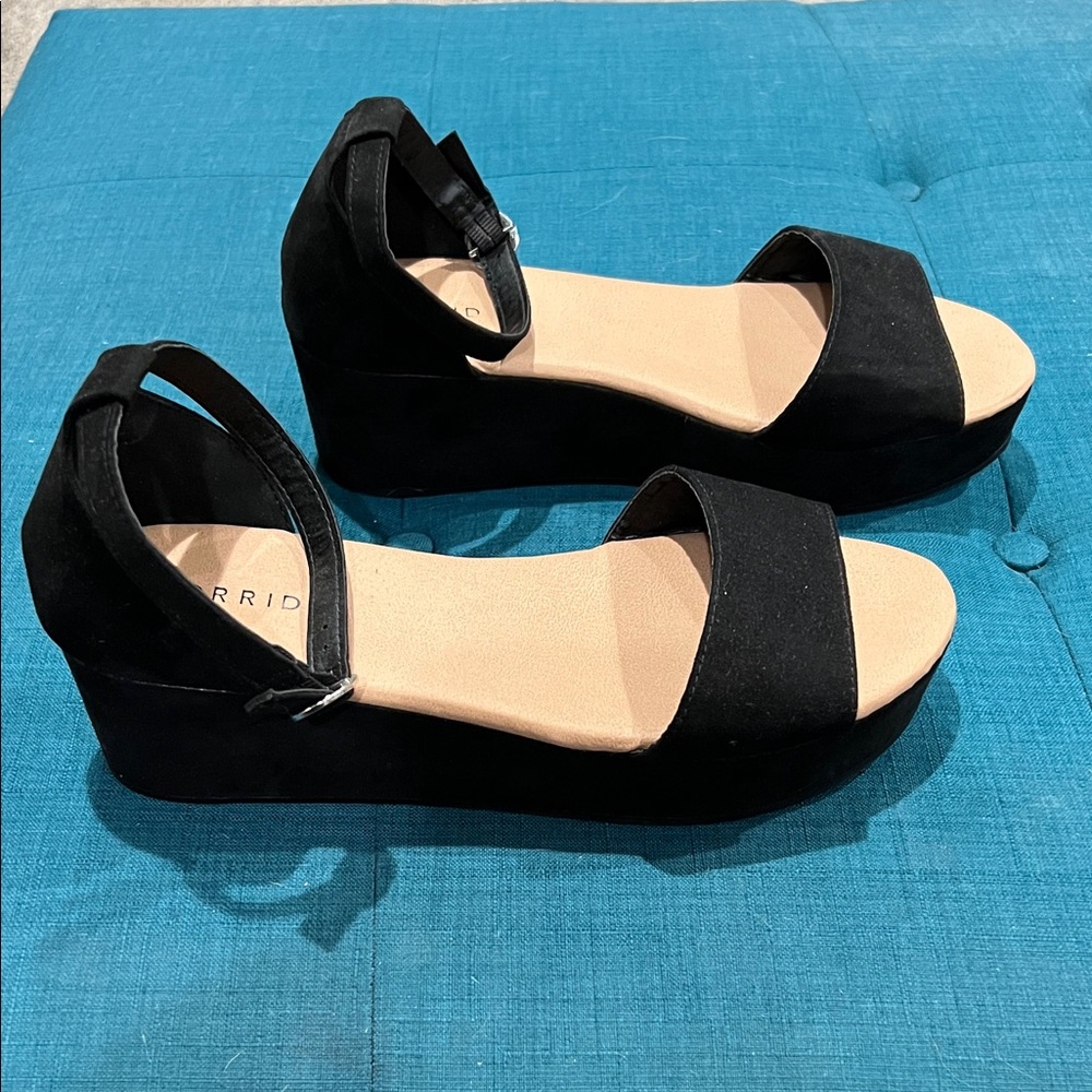 Torrid Black Platform Sandals